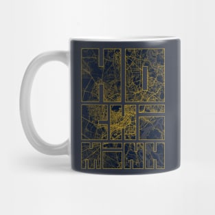 Ho Chi Minh, Vietnam City Map Typography - Gold Art Deco Mug